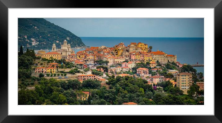 The colorful city of Imperia in Italy Framed Mounted Print by Erik Lattwein