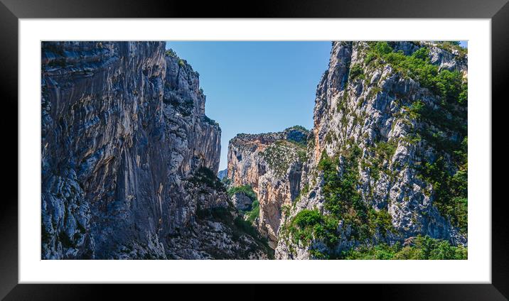 Amazing nature of the Verdon Canyon in France Framed Mounted Print by Erik Lattwein