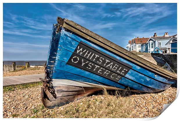 Whitstable Oyster Company Boat Print by John B Walker LRPS