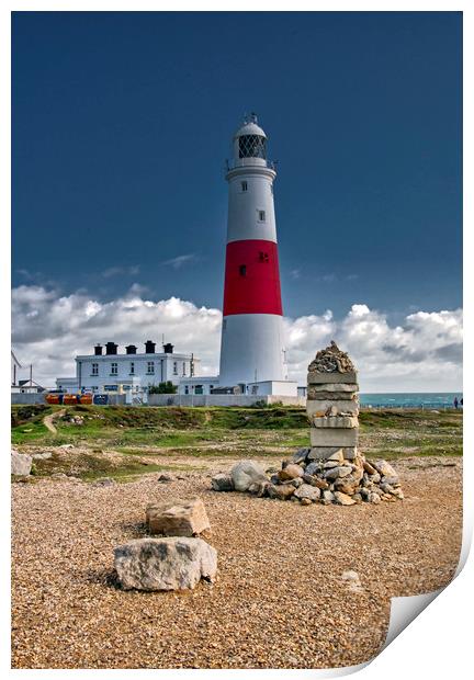 Portland Bill Lighthouse Print by Dave Williams