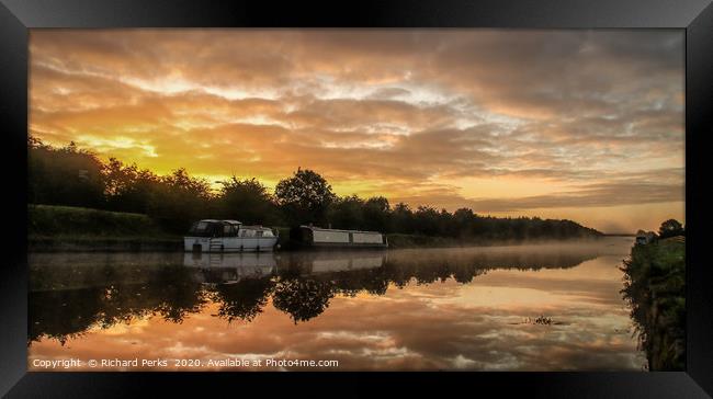 Misty Sunrise Framed Print by Richard Perks