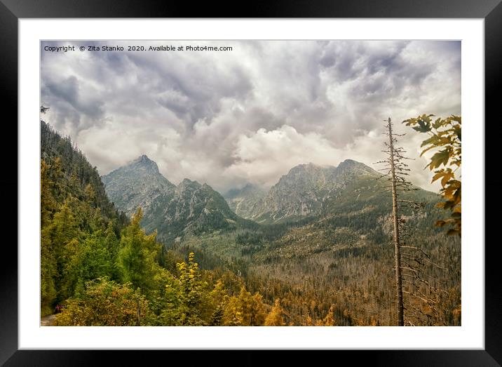 Tatra mountains landscape Framed Mounted Print by Zita Stanko
