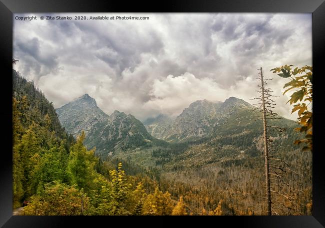 Tatra mountains landscape Framed Print by Zita Stanko