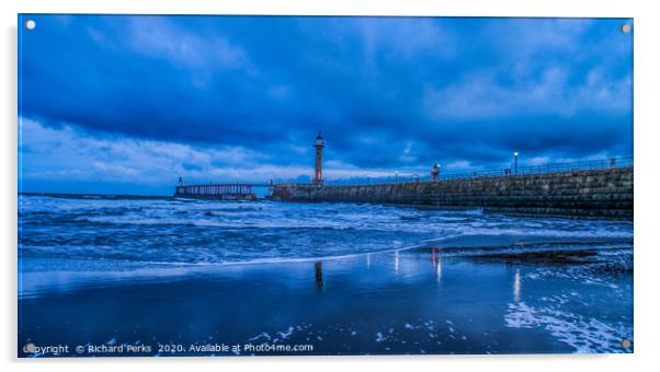 Storm over Whitby Acrylic by Richard Perks