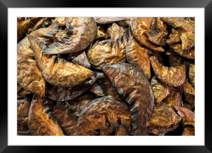 THAILAND ISAN KHORAT MARKET SEAFOOD FISH Framed Mounted Print by urs flueeler