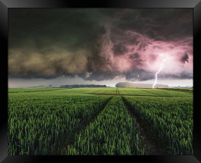 North Yorkshire Thunderstorm Framed Print by John Finney