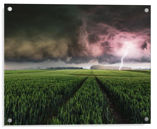 North Yorkshire Thunderstorm Acrylic by John Finney
