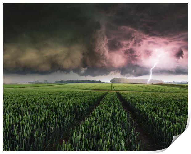 North Yorkshire Thunderstorm Print by John Finney