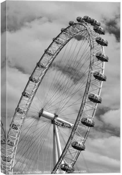 The London Eye Canvas Print by claire chown