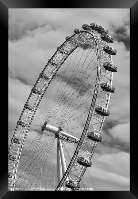 The London Eye Framed Print by claire chown