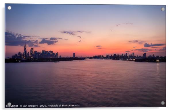 New York sunrise Acrylic by Jan Gregory
