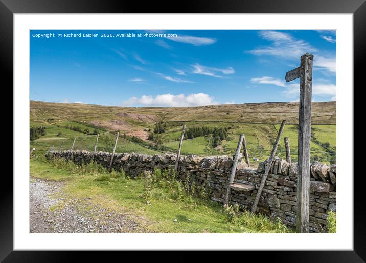 Over to Lodge Sike Mine Framed Mounted Print by Richard Laidler