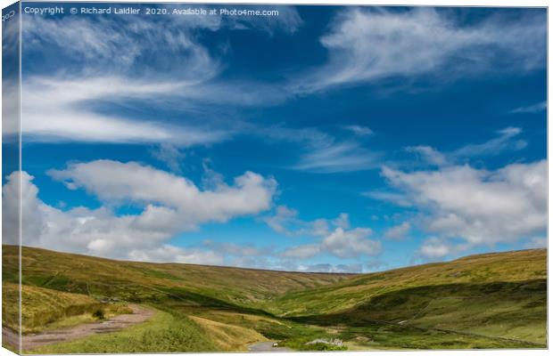 Big Sky over the Hudes Hope, Teesdale Canvas Print by Richard Laidler