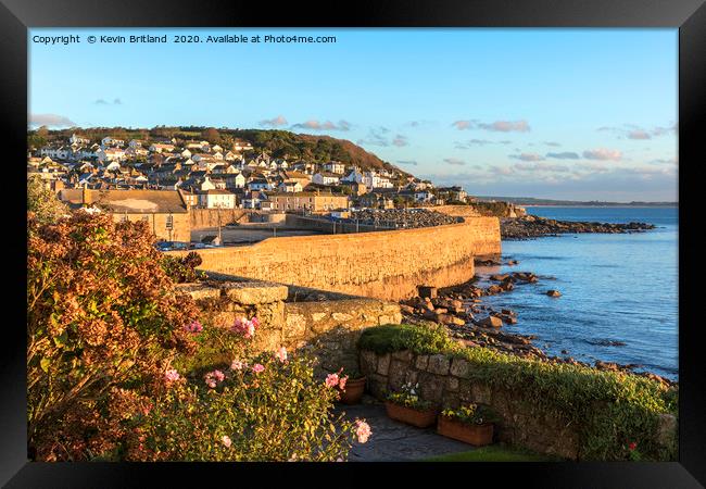 Mousehole sunrise cornwall Framed Print by Kevin Britland