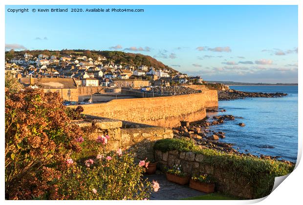 Mousehole sunrise cornwall Print by Kevin Britland