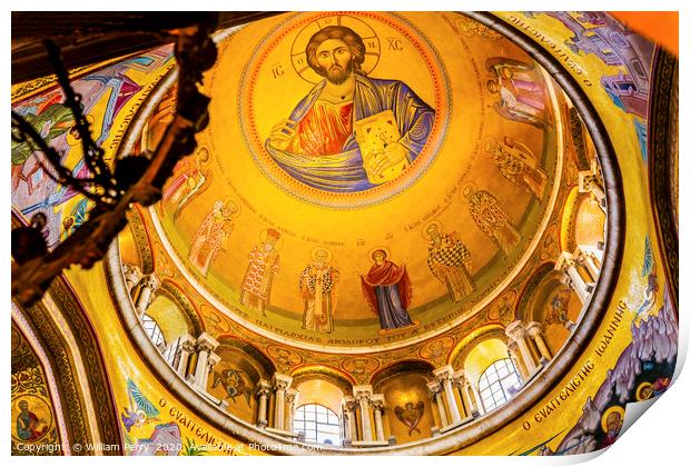 Jesus Dome Crusader Church Holy Sepulchre Jerusale Print by William Perry