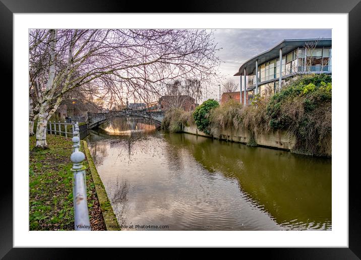 Walk along along the River Wensum, Norwich Framed Mounted Print by Chris Yaxley