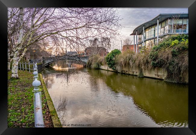 Walk along along the River Wensum, Norwich Framed Print by Chris Yaxley