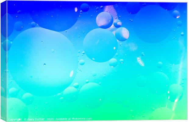 Abstract Oil Subtle Blues Canvas Print by Gary Turner