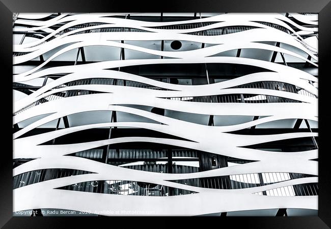 Modern Architecture, Minimal Futuristic Abstract Framed Print by Radu Bercan