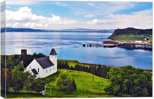 Uig and Loch Snizort Canvas Print by Steven Watson