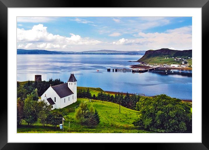Uig and Loch Snizort Framed Mounted Print by Steven Watson