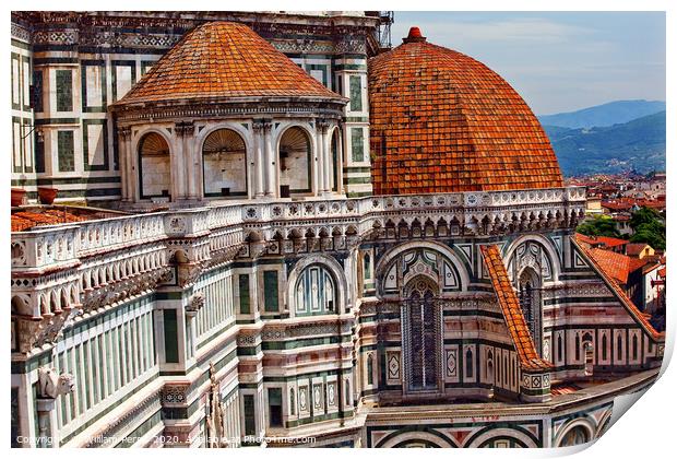 Duomo Cathedral Florence Italy Print by William Perry
