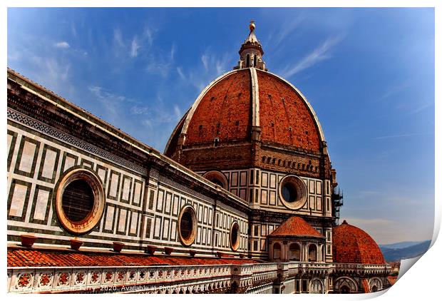 Duomo Cathedral Florence Italy Print by William Perry