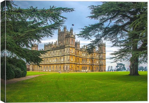 Downton Abbey - Highclere Castle Canvas Print by Dave Williams