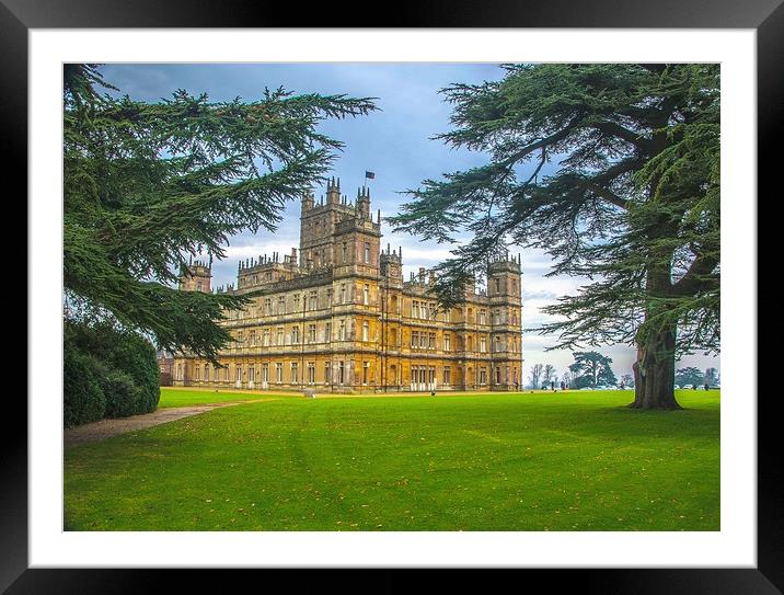Downton Abbey - Highclere Castle Framed Mounted Print by Dave Williams