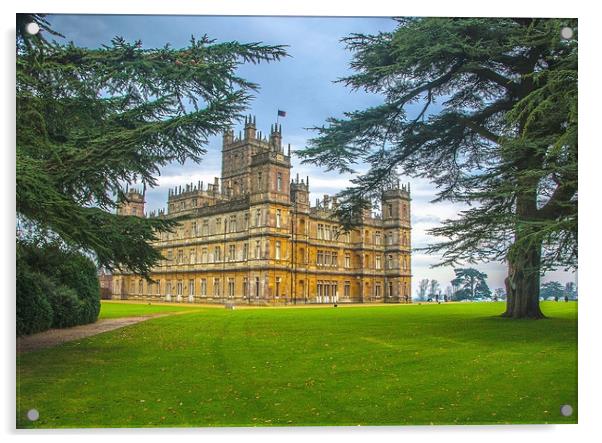 Downton Abbey - Highclere Castle Acrylic by Dave Williams