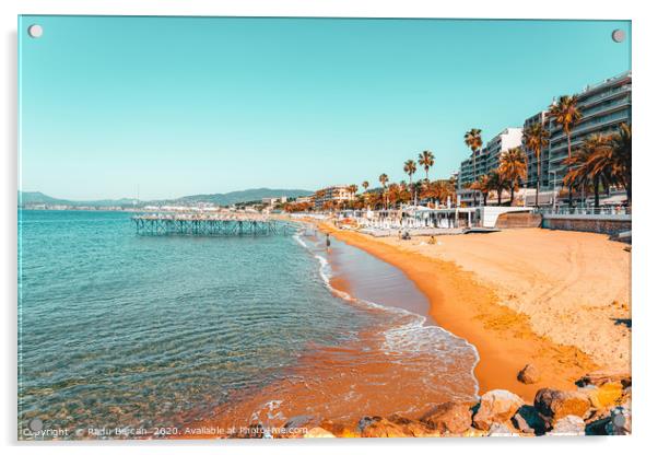 Cannes Beach, Summer Beach Vibes, French Riviera Acrylic by Radu Bercan
