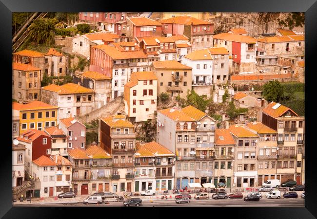 EUROPE PORTUGAL PORTO RIBEIRA OLD TOWN Framed Print by urs flueeler