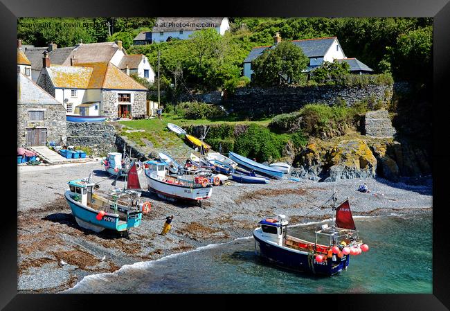 cadgwith cove cornwall Framed Print by Kevin Britland