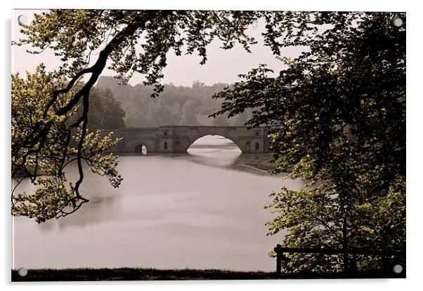 The Grand Bridge at Blenheim Acrylic by Karen Martin