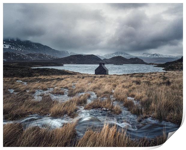 Loch Stack storm Print by Kevin Ainslie