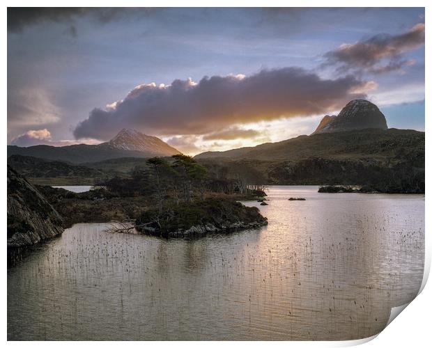 Assynt sunrise Print by Kevin Ainslie