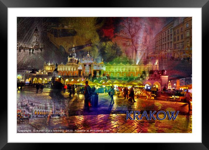 Krakow Collage Framed Mounted Print by Randi Grace Nilsberg