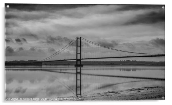 Majestic Humber Bridge Reflection Acrylic by Richard Perks