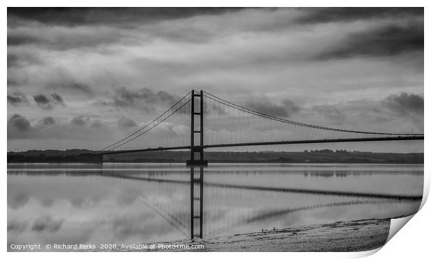 Majestic Humber Bridge Reflection Print by Richard Perks