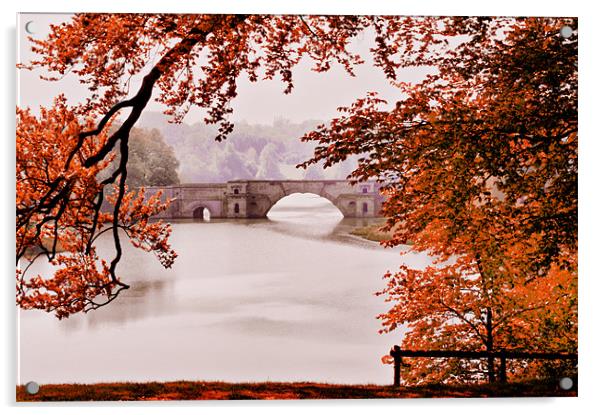 Blenheim Palace - The Grand Bridge Acrylic by Karen Martin