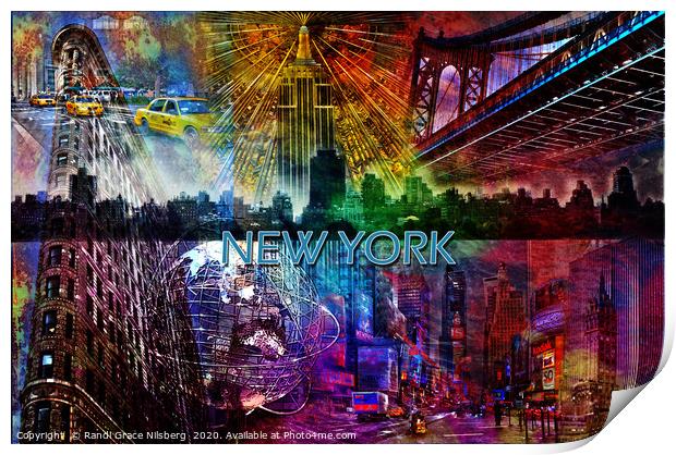 New York Collage Print by Randi Grace Nilsberg