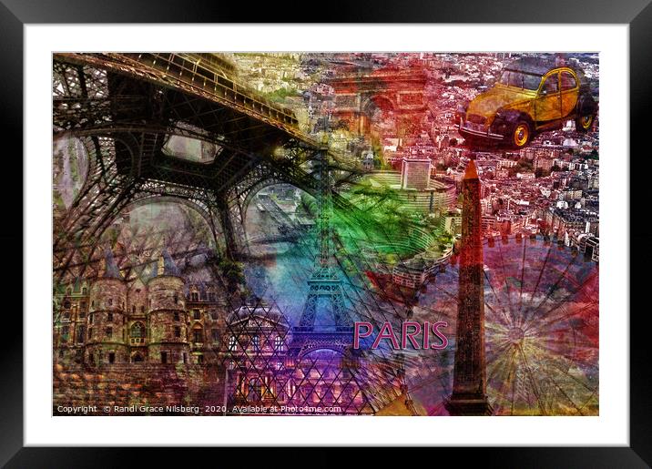 Paris Collage Framed Mounted Print by Randi Grace Nilsberg