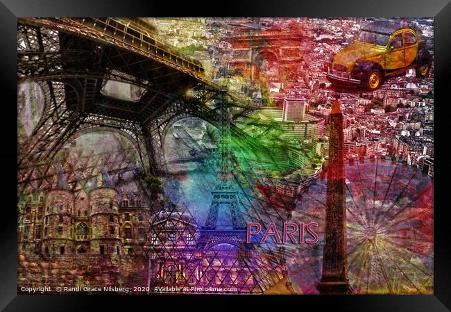 Paris Collage Framed Print by Randi Grace Nilsberg
