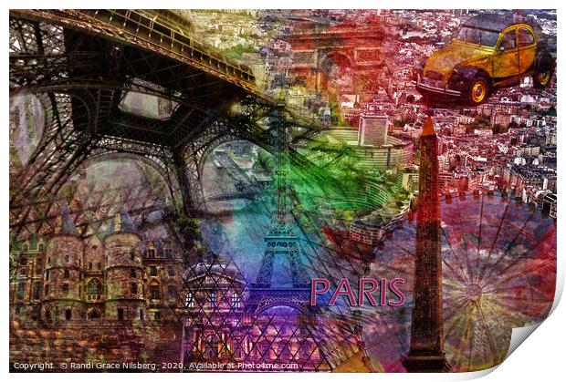 Paris Collage Print by Randi Grace Nilsberg