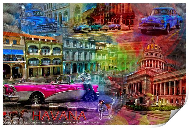 Havana Collage Print by Randi Grace Nilsberg