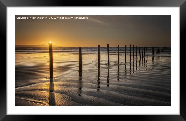Sea of Tranquillity Framed Mounted Print by Peter Lennon