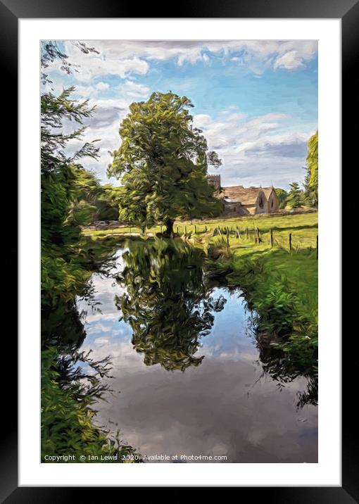 Reflections At East Lockinge Digital Art Framed Mounted Print by Ian Lewis