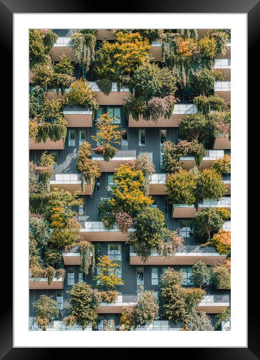 Bosco Verticale, Urban Forest In Milan Framed Mounted Print by Radu Bercan