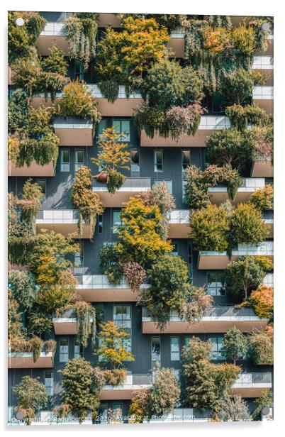 Bosco Verticale, Urban Forest In Milan Acrylic by Radu Bercan